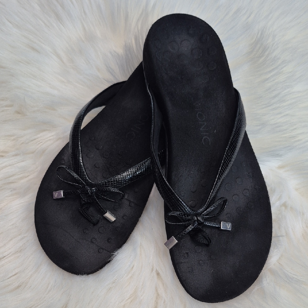 Vionic Women's Black Bow Sandals